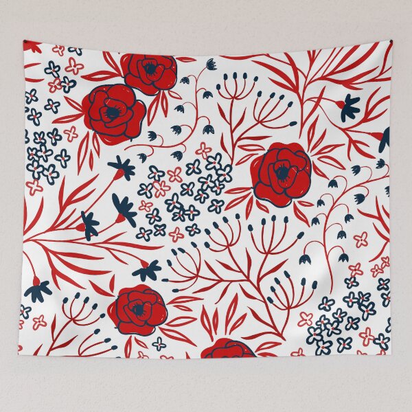 Item preview, Beautiful Simple Red Floral design aesthetic designed and sold by Preety Padhiyar.