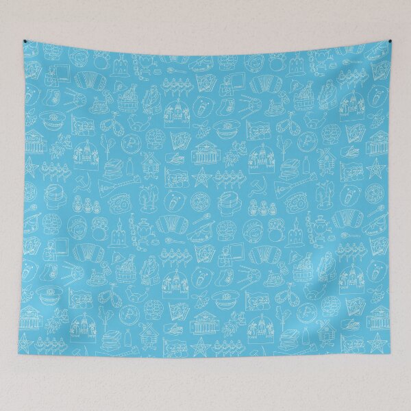 Item preview, Russian Travel Icons Pattern designed and sold by RussianGifts.