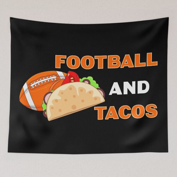 Item preview,  American football and tacos lover gift, text, football and mexican food, sports and food, taco pattern designed and sold by SGS-.