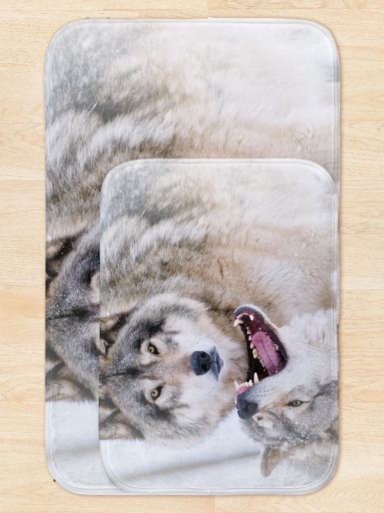 Thumbnail 5 of 6, Bath Mat, Timber Wolves designed and sold by WolvesOnly.
