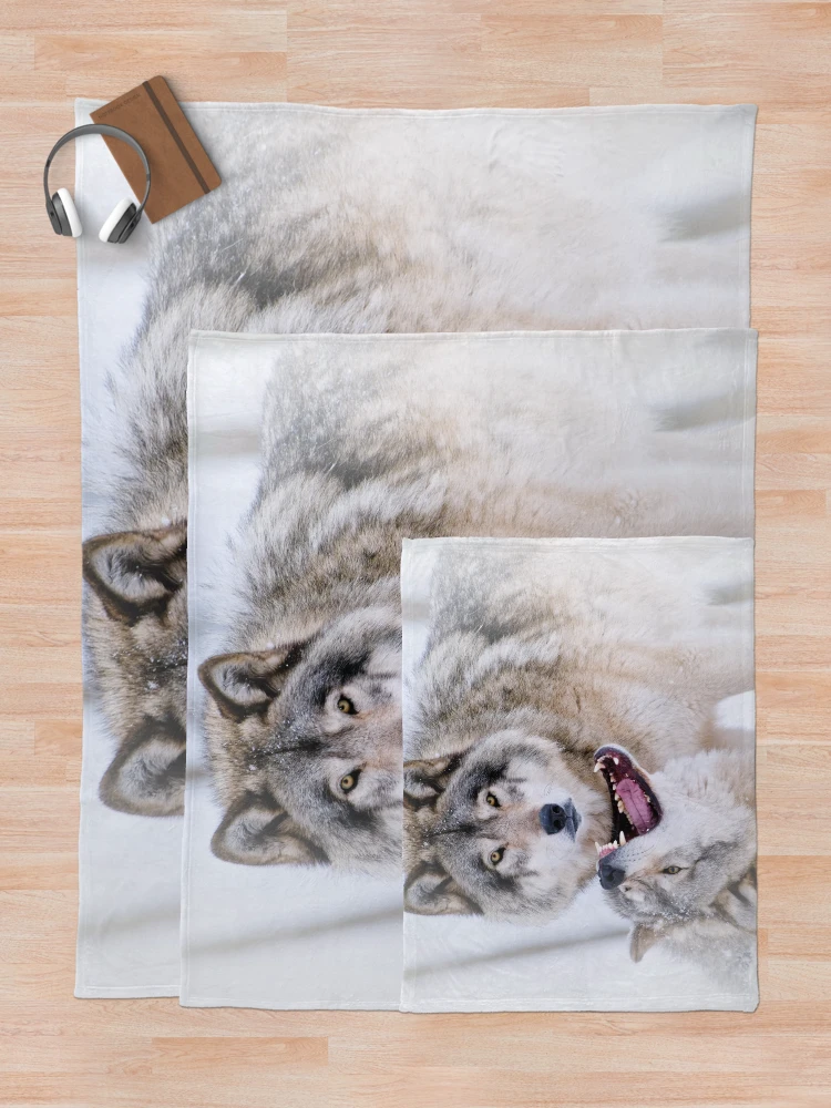 Thumbnail 5 of 6, Throw Blanket, Timber Wolves designed and sold by WolvesOnly.