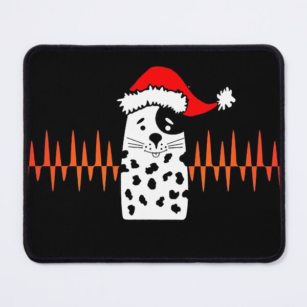 Aperçu de l'œuvre Chien dans un chapeau de Noël Heartbeat Design créée et vendue par Joolsd.