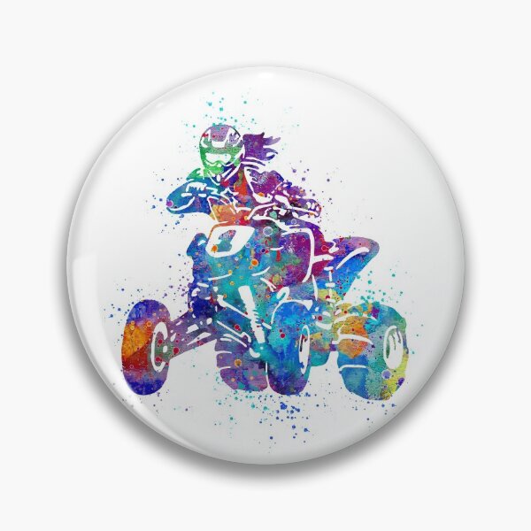 Artikelvorschau, Vierrad ATV Reiten Mädchen Aquarell Kunst entworfen und verkauft von LotusGifts.