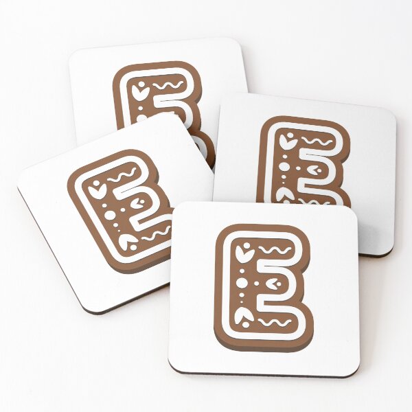Artikelvorschau, Lebkuchen Buchstabe E Weihnachtsmonogramm Winterferien Initial E entworfen und verkauft von KateBilous.