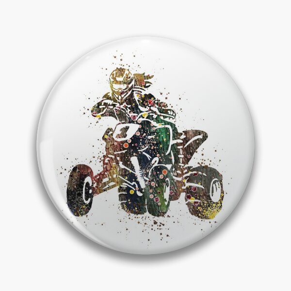 Artikelvorschau, Four Wheeler ATV Riding Girl Aquarell entworfen und verkauft von LotusGifts.