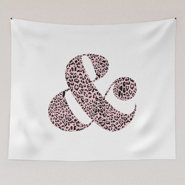 Item preview, Haute Leopard Stylish Ampersand With Millennial Pink Leopard Print designed and sold by HauteLeopard.