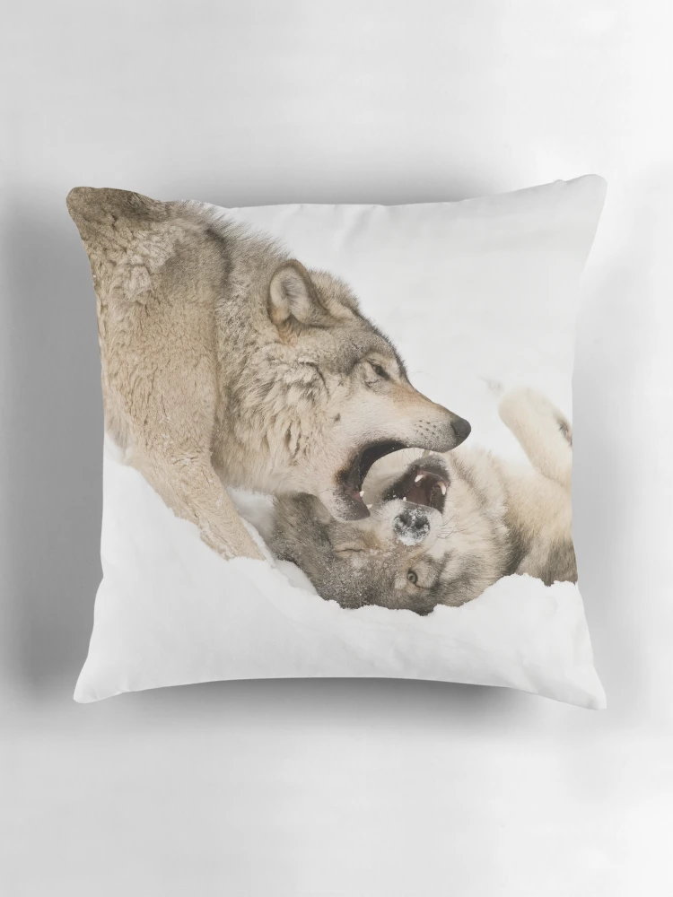 Thumbnail 3 of 4, Pillow, Timber Wolves designed and sold by WolvesOnly.
