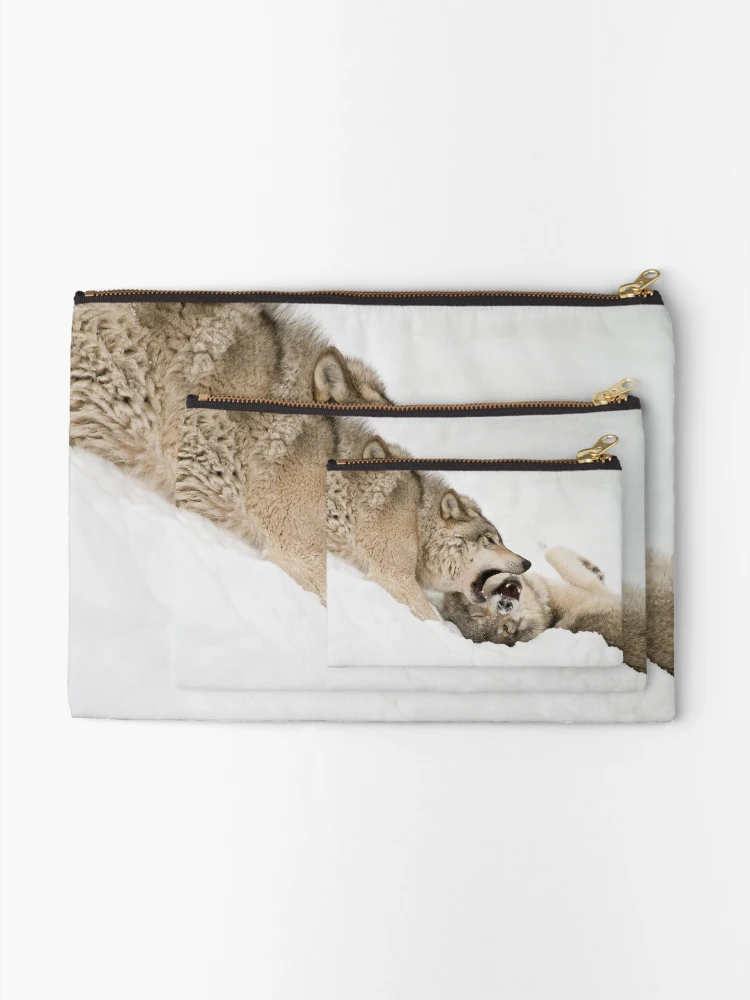 Thumbnail 2 of 4, Zipper Pouch, Timber Wolves designed and sold by WolvesOnly.