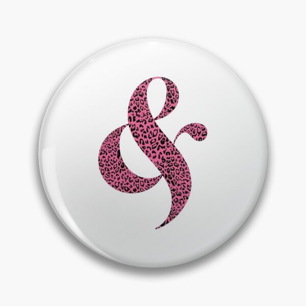 Item preview, Haute Leopard Stylish Ampersand with Hot Pink Leopard Print designed and sold by HauteLeopard.
