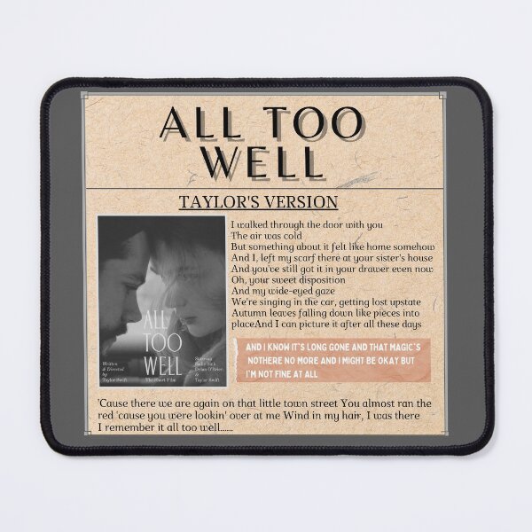 Item preview, All Too Well - Taylor's version  designed and sold by infazbdeen.