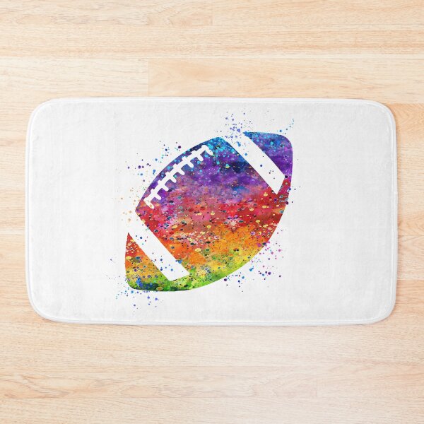 Item preview, American Football Ball Colorful Watercolor designed and sold by LotusGifts.
