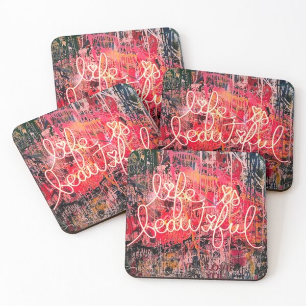 Item preview, Abstract Neon Life Is Beautiful Graffiti Art designed and sold by jessicaleah15.