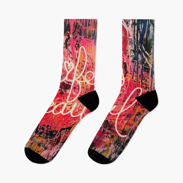Item preview, Abstract Neon Life Is Beautiful Graffiti Art designed and sold by jessicaleah15.