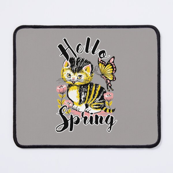Item preview, Hello Spring Kitten Butterfly Design  designed and sold by Angela Mello.