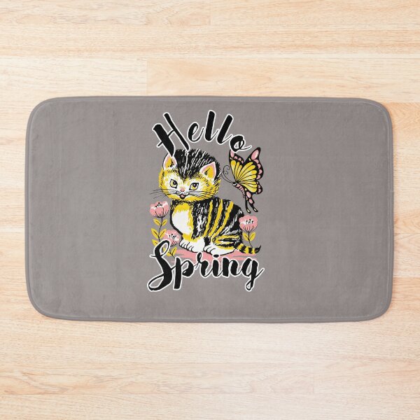 Item preview, Hello Spring Kitten Butterfly Design  designed and sold by Angela Mello.