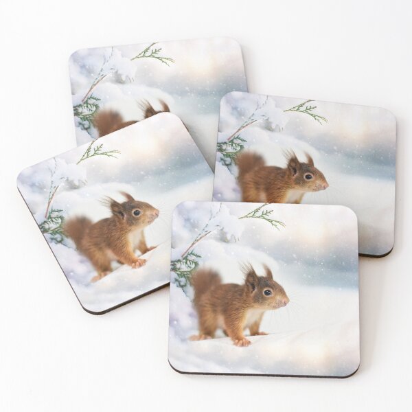 Item preview, Squirrels in the snow, winter squirrels designed and sold by HappyJungle.