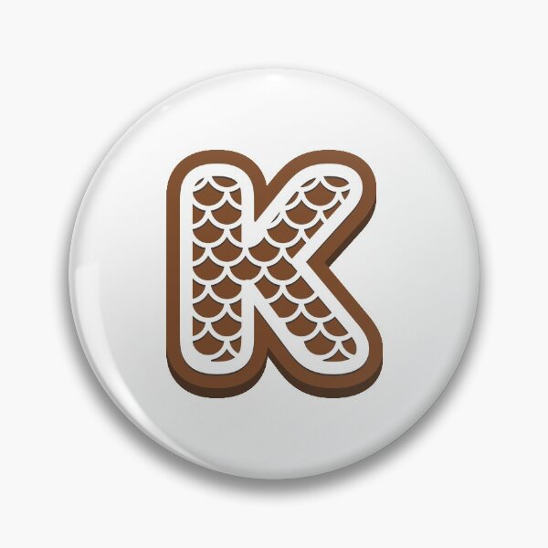 Artikelvorschau, Lebkuchen Buchstabe K Weihnachtsmonogramm Winterferien Initial K entworfen und verkauft von KateBilous.
