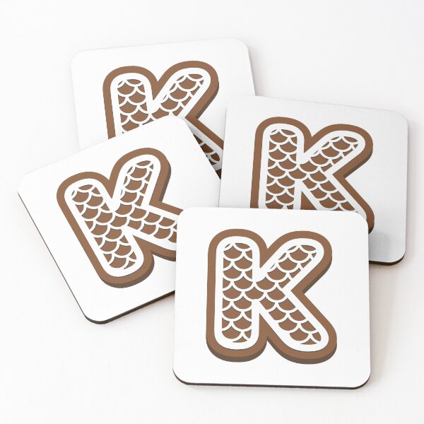 Artikelvorschau, Lebkuchen Buchstabe K Weihnachtsmonogramm Winterferien Initial K entworfen und verkauft von KateBilous.