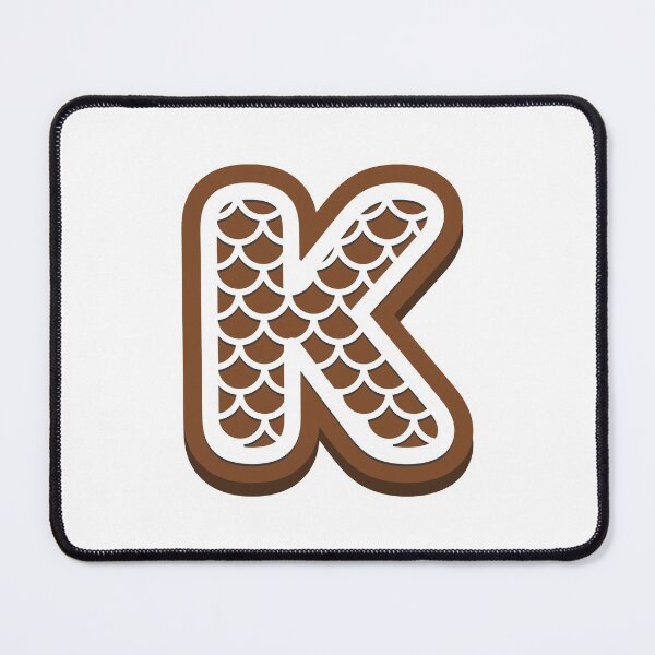 Artikelvorschau, Lebkuchen Buchstabe K Weihnachtsmonogramm Winterferien Initial K entworfen und verkauft von KateBilous.