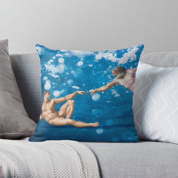 The Creation | Ocean Dreams | Deep Blue Throw Pillow
