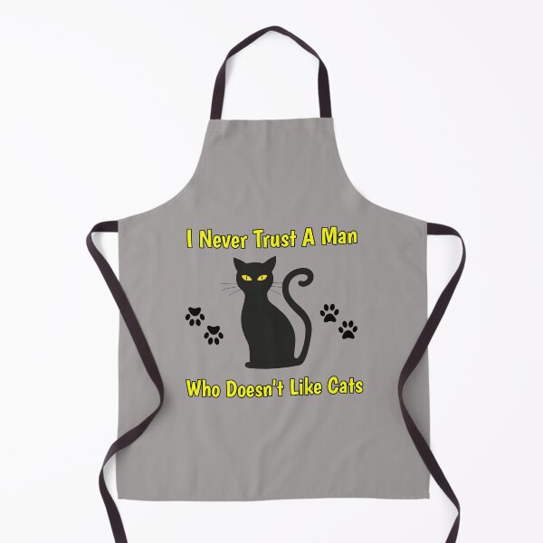 Item preview, I Never Trust A Man Who Doesn't Like Cats Black Cat Paw Prints Design designed and sold by Angela Mello.