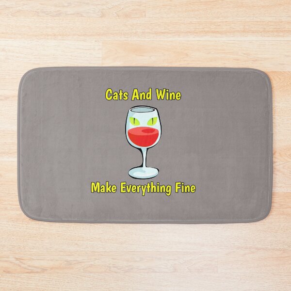 Item preview, Cats And Wine Make Everything Fine Wine Glass Cat Eyes Design designed and sold by Angela Mello.