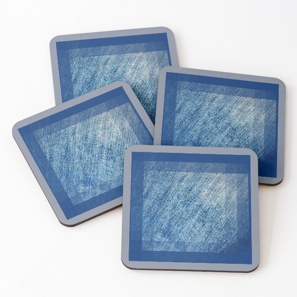 Item preview, Blue Squares washed jeans by Iritof designed and sold by iritof.