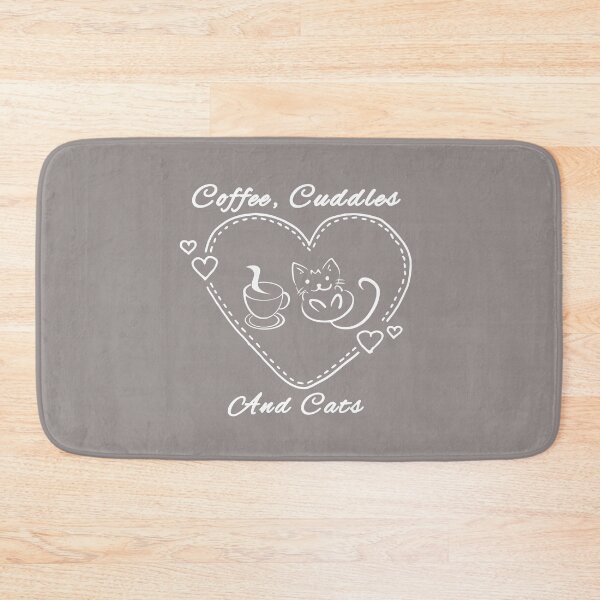 Item preview, Coffee, Cuddles And Cats Heart Design designed and sold by Angela Mello.