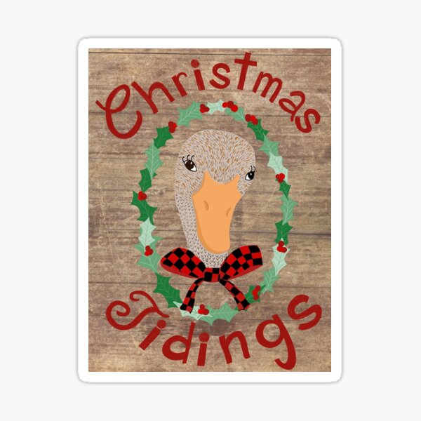 Christmas Tidings Goose Sticker