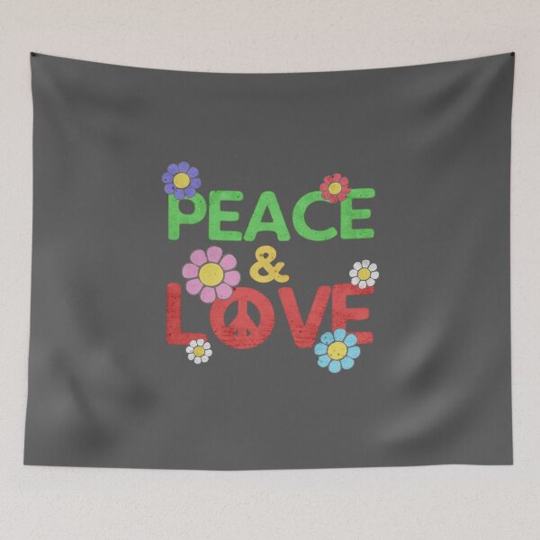 Item preview, Peace And Love Hippie Quote 60s Flowers Chill designed and sold by Sid3walkArt.
