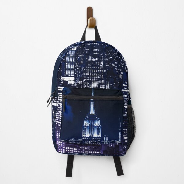 Item preview, Moon Over New York Purple Blue Teal designed and sold by 2sweetsDesign.