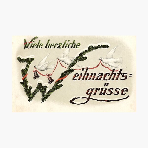 Weihnachtskarte aus den Zeiten des 1. Weltkriegs Fotodruck