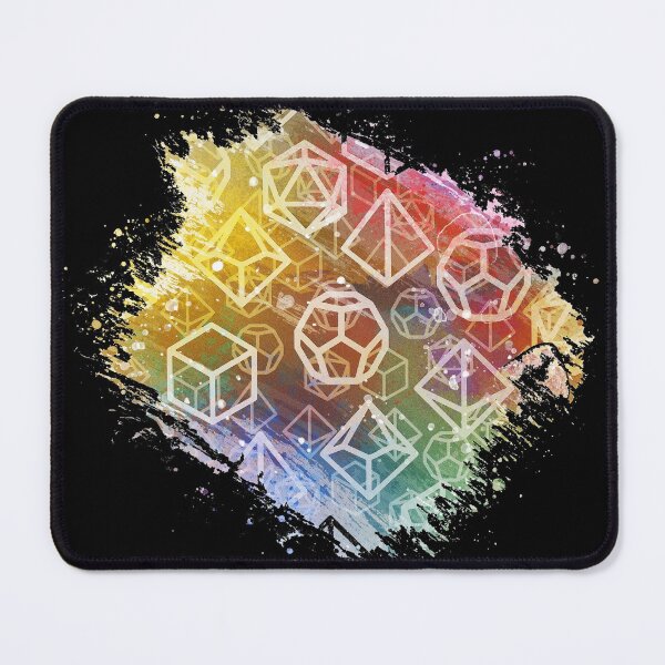 Aperçu de l'œuvre Dés D20 : Arc-en-ciel aquarelle créée et vendue par tannaheitman.