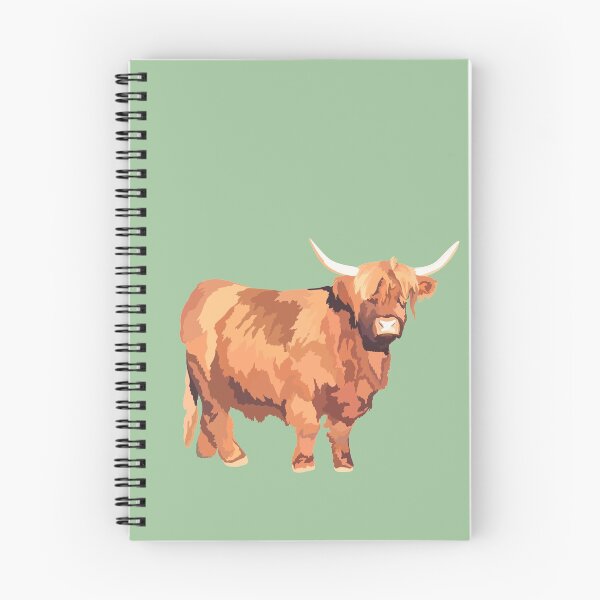 Item preview, H is for Highland Cow,Highland Cow Illustration – Majestic Scottish Cattle Wildlife Art designed and sold by PrettylittlepastelUk.