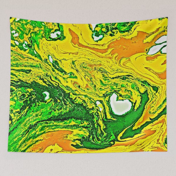 Item preview, Green and Yellow Abstract painting designed and sold by YStress.