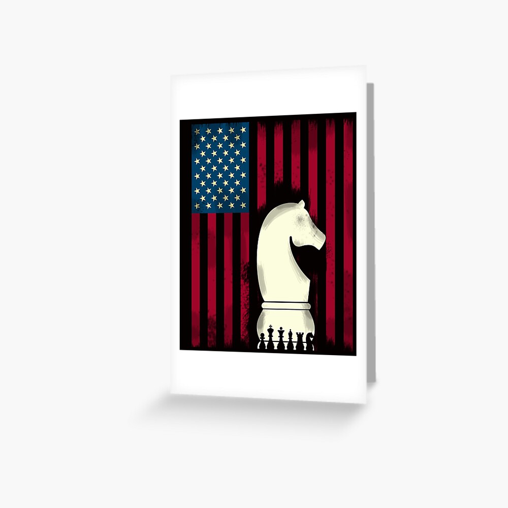 Schach Pferd Spieler Matt Usa Flagge Konig Dame Turm Laufer Stolz Schachspieler Kunstdruck Von Originalstar Redbubble