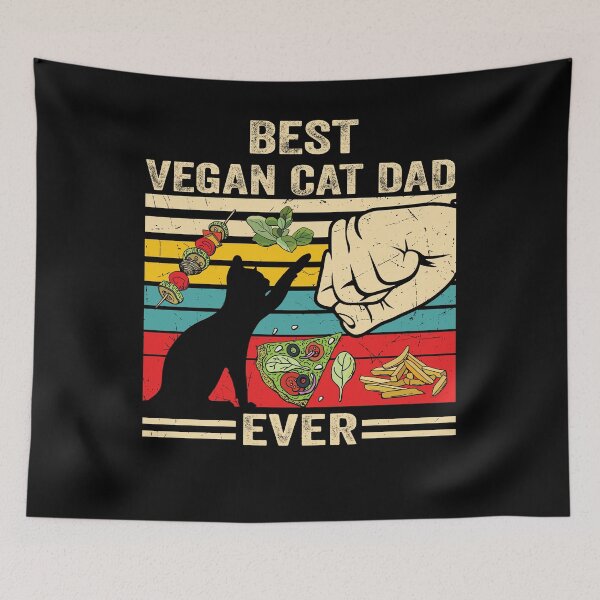 Item preview, best vegan cat dad ever funny, best vegan cat dad ever quote, best vegan cat dad ever saying best vegan cat dad ever lover, cat lover, best vegan cat dad ever cute,  designed and sold by jojocat90.