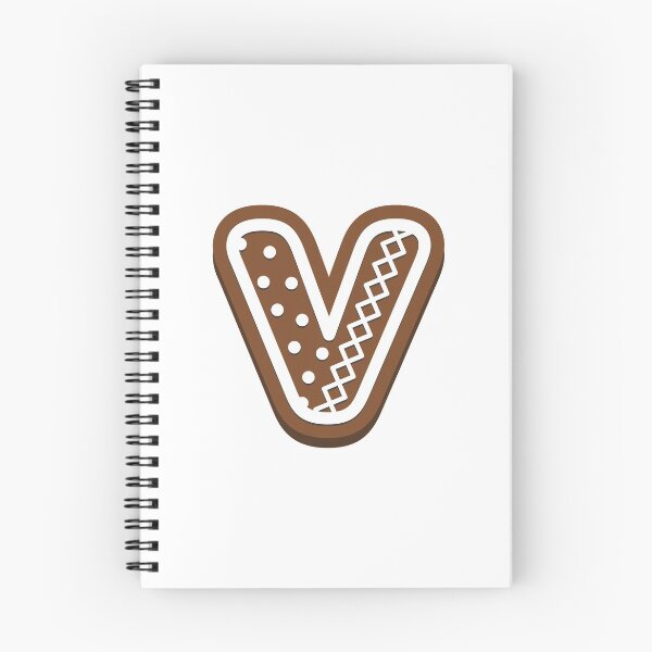 Artikelvorschau, Lebkuchenbuchstabe V Weihnachtsmonogramm Winterferien Initial V entworfen und verkauft von KateBilous.