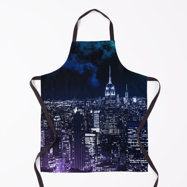 Item preview, Moon Over New York Purple Blue Teal designed and sold by 2sweetsDesign.
