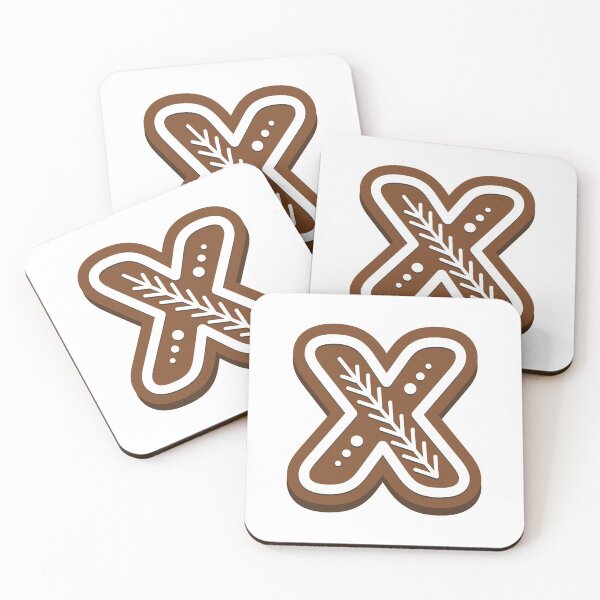 Item preview, Gingerbread letter X Christmas monogram Winter Holidays initial X designed and sold by KateBilous.