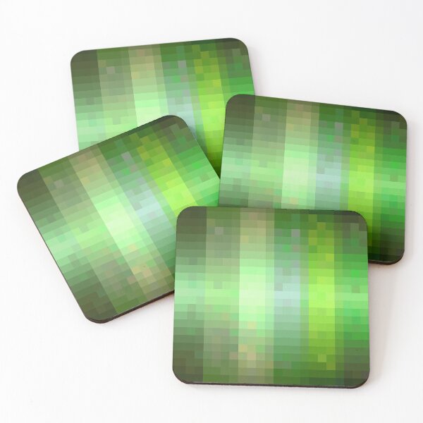 Item preview, Pixelated Green Stripes  designed and sold by Roanemermaid.