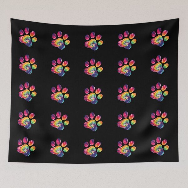 Item preview, Tie Dye Paw Print  designed and sold by Sleepygirl2010.
