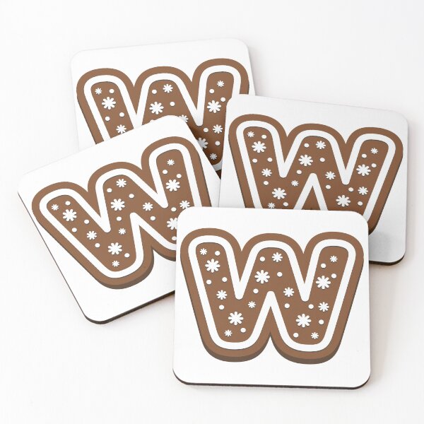 Item preview, Gingerbread letter W Christmas monogram Winter Holidays initial W designed and sold by KateBilous.