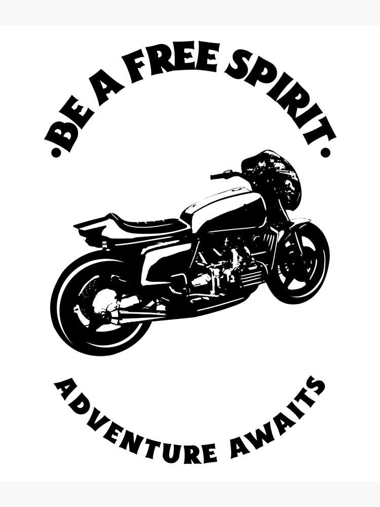 be-a-free-spirit-adventure-awaits-cafe-racer-poster-for-sale-by