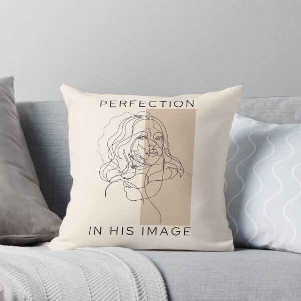 Item preview, Female face women line drawing art, in God's image, perfection text.  designed and sold by Trumel.