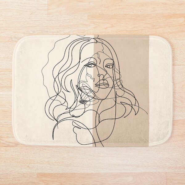 Item preview, Female face women line drawing art, in God's image, perfection text.  designed and sold by Trumel.