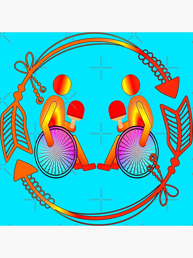 "Wheelchair table tennis HANDICAP" Poster by minimalartstory Redbubble