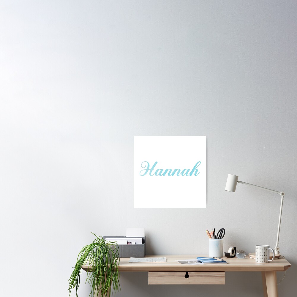 "Hannah - Aesthetic Name Blue Style" Poster by DitaNadiaStore | Redbubble