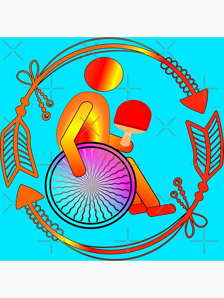 "Wheelchair table tennis HANDICAP" Poster for Sale by minimalartstory
