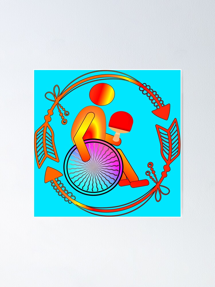 "Wheelchair table tennis HANDICAP" Poster for Sale by minimalartstory